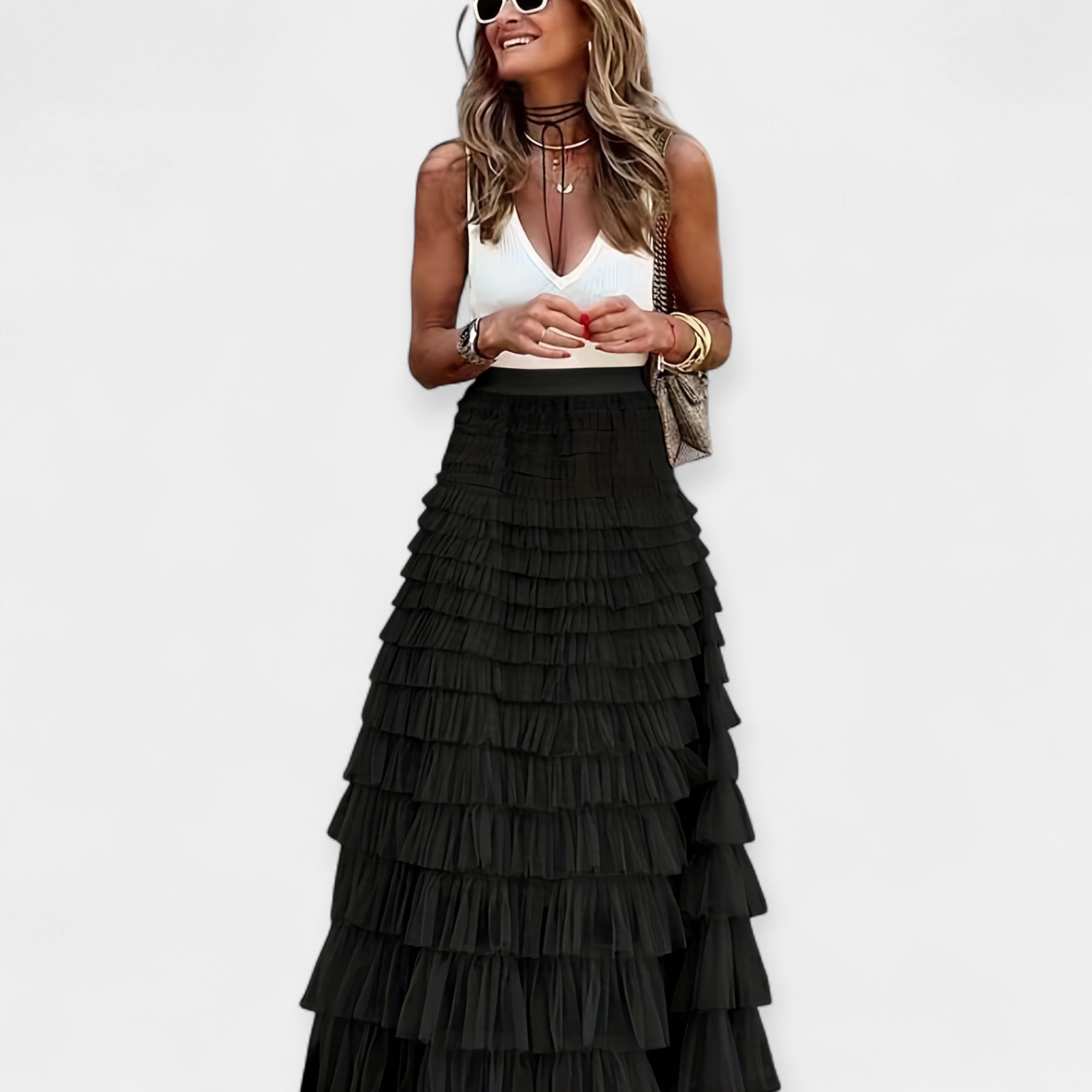 Jupe Bohème avec Dentelle