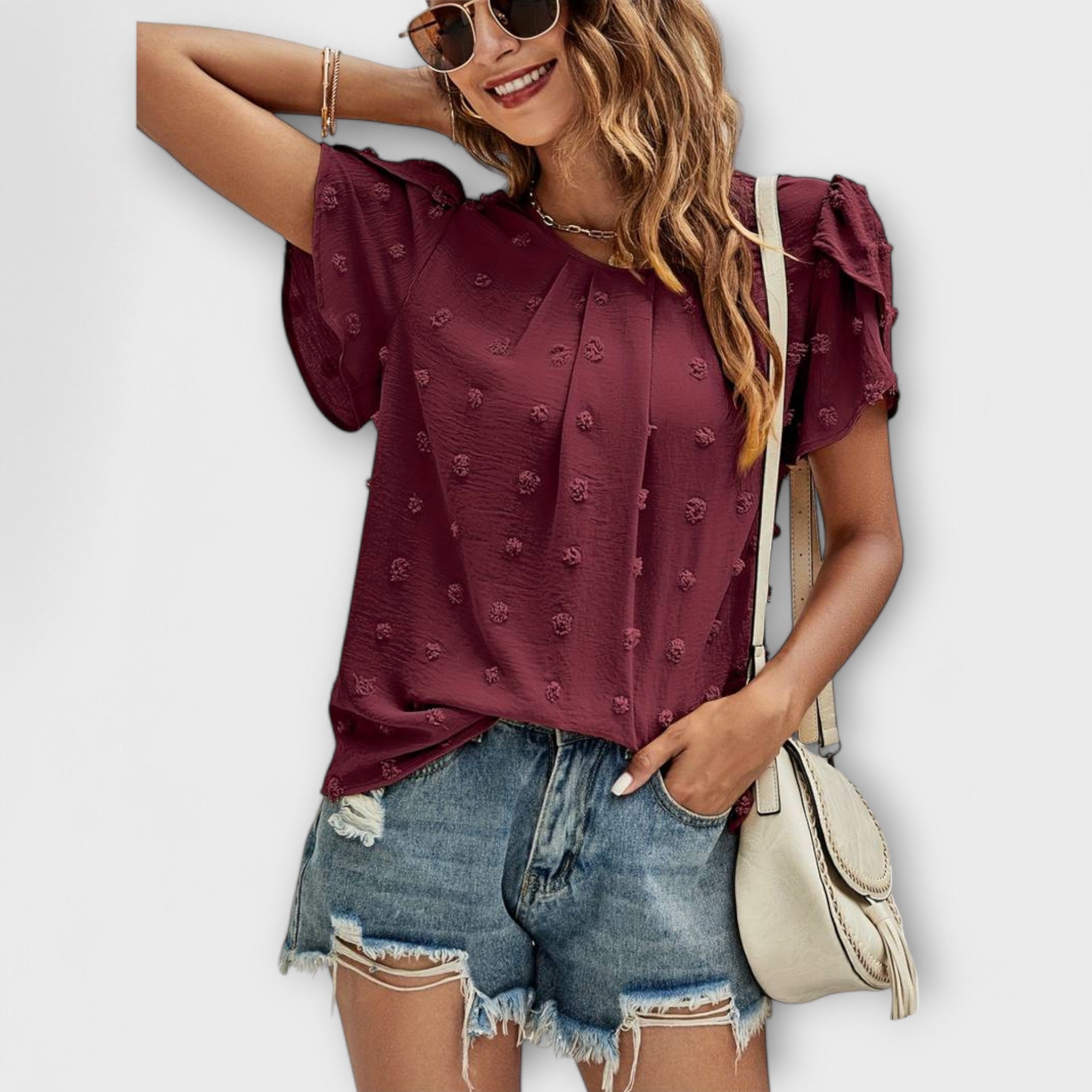 Charlotte - blouse à pois