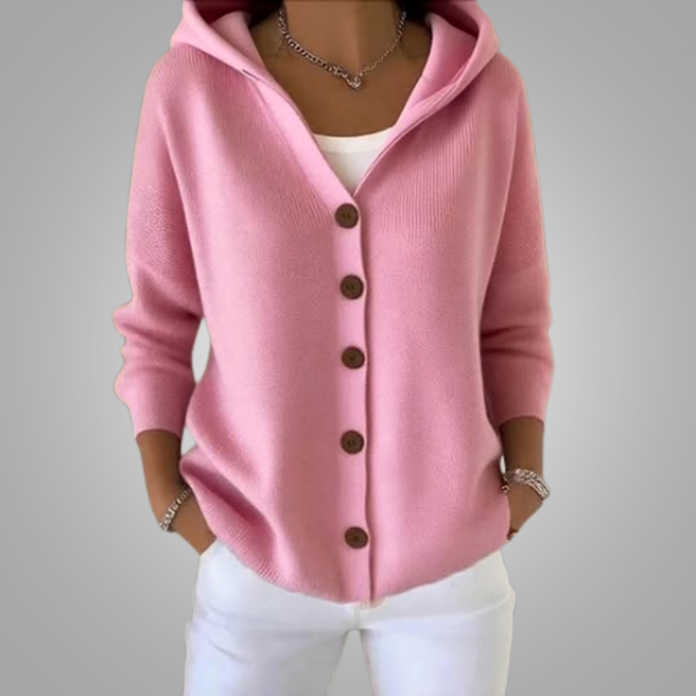 Nylah | Gilet à Capuche Boutonné