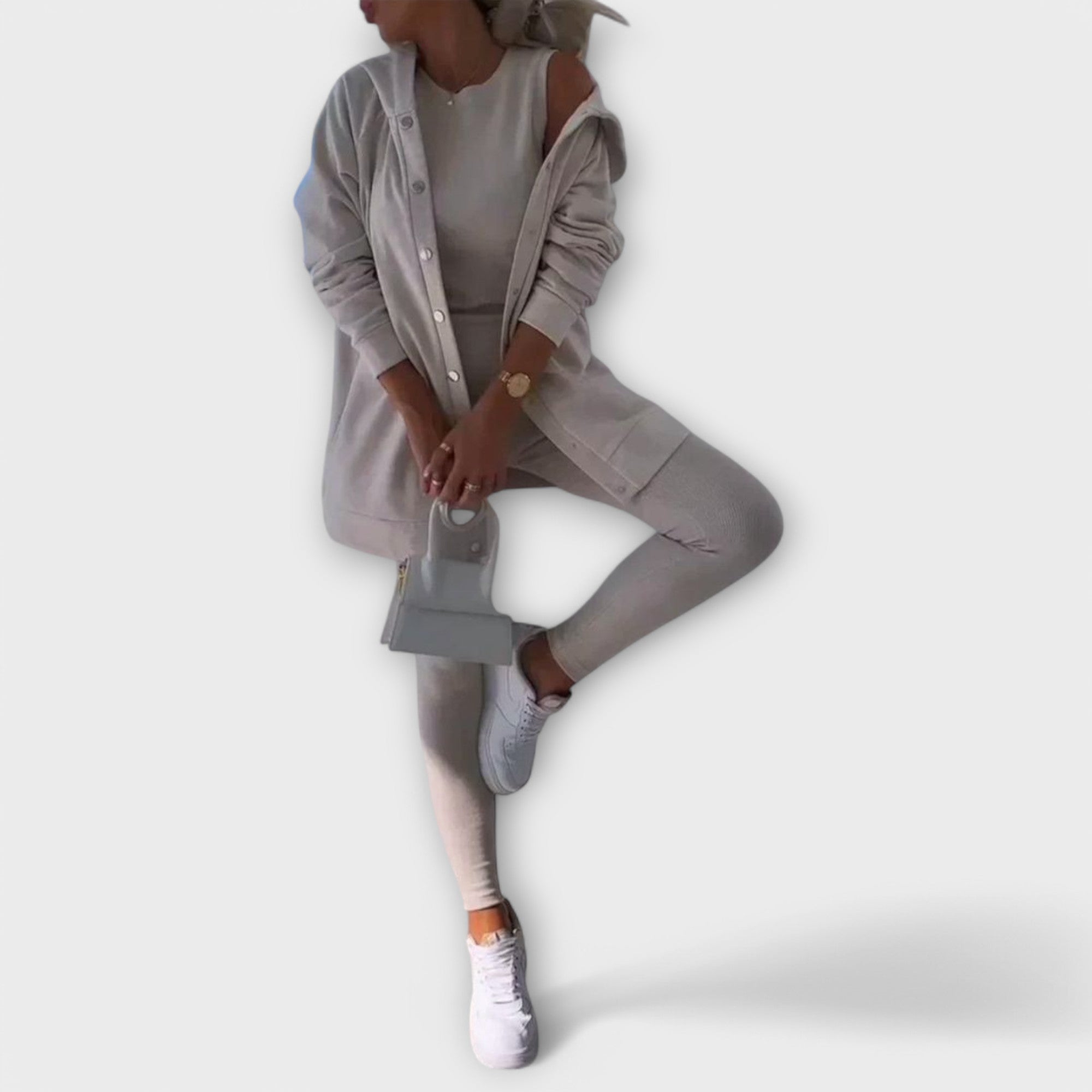 Ensemble de trois pièces avec cardigan