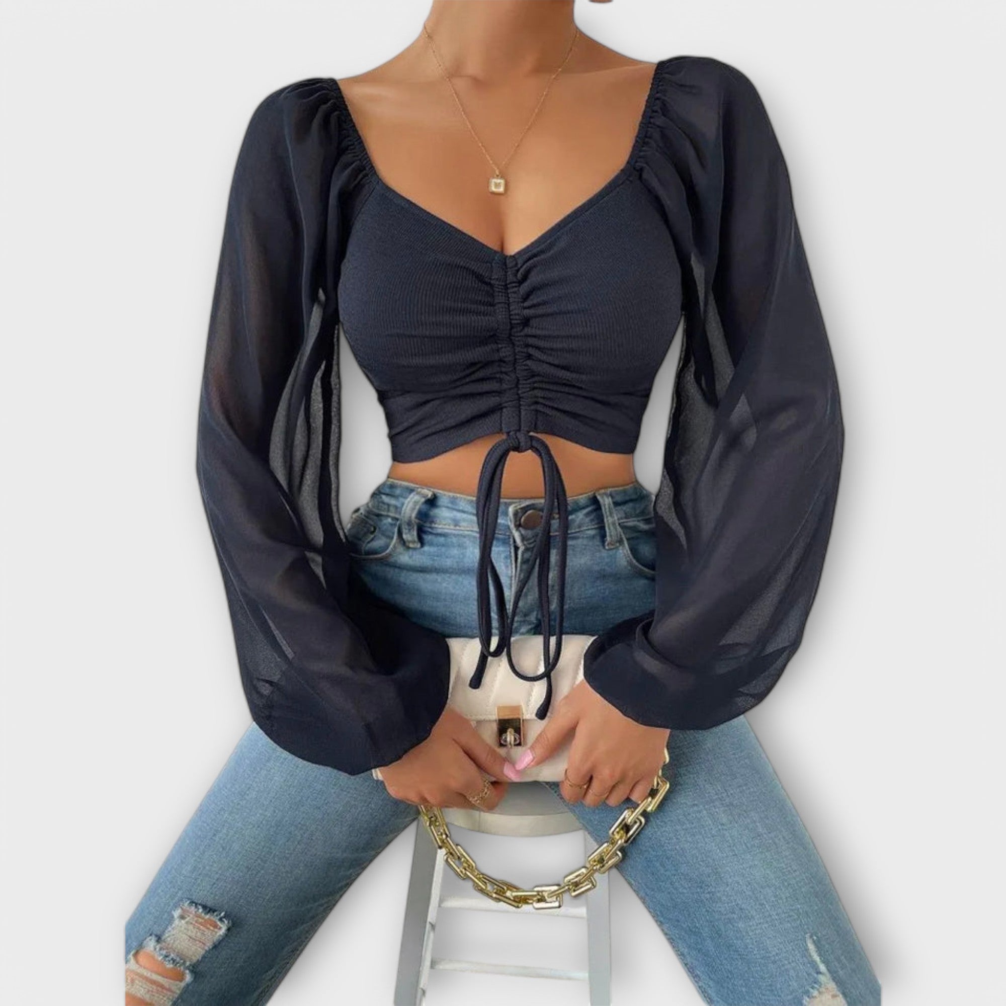 Jacqueline - Blouse de Soirée Polyvalente