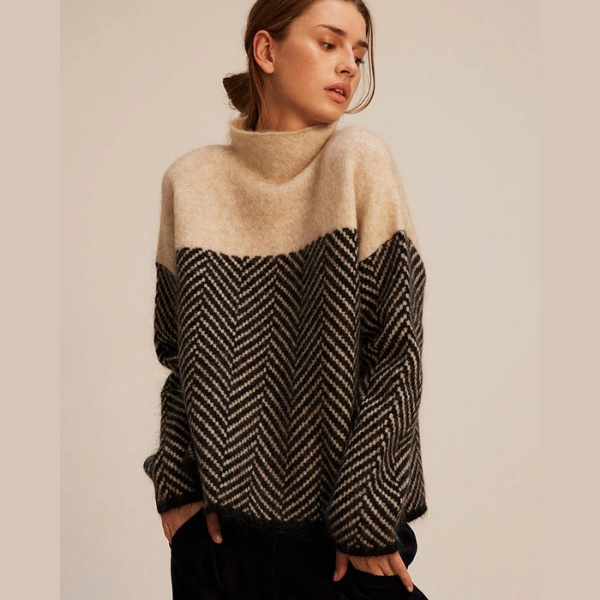 Malene | Pull en Coton à Col Roulé