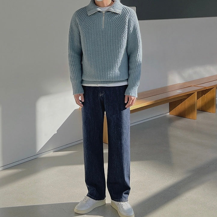 Lenoir™ | Pull à col zippé Azure